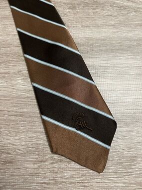 Countess Mara Brown Striped Men's Neck Tie Sistine Satin